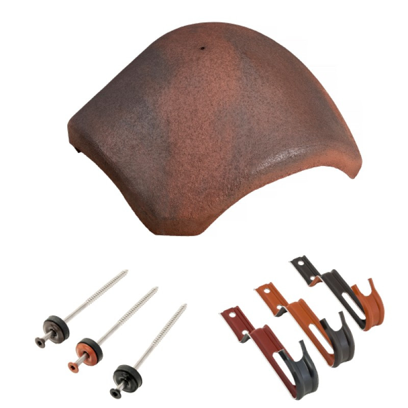 Bramac elosztó kúpcserép rögzítőkkel - Antik