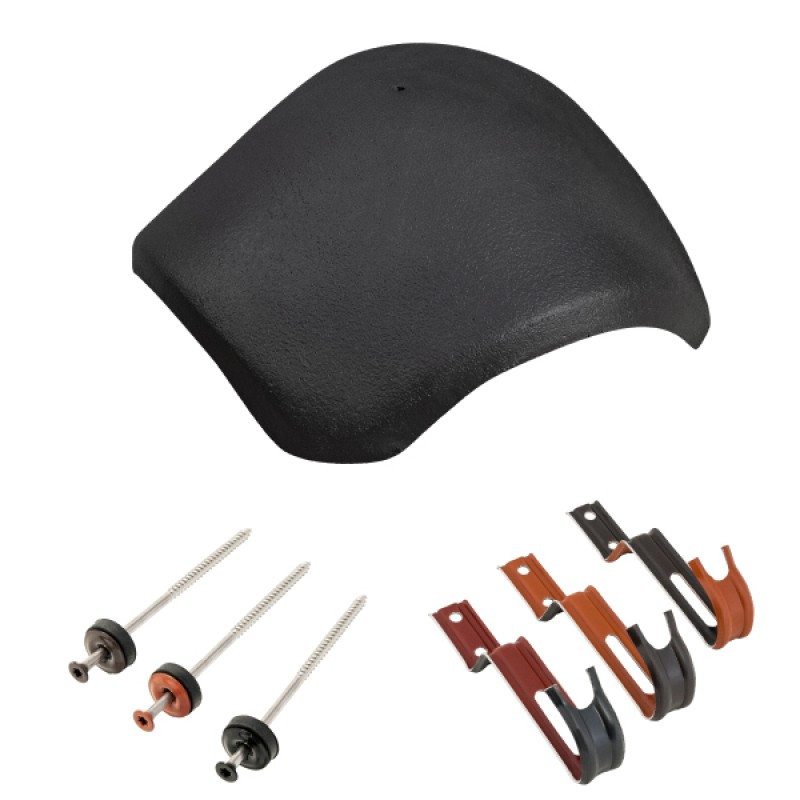 Bramac elosztó kúpcserép rögzítőkkel - Antracit