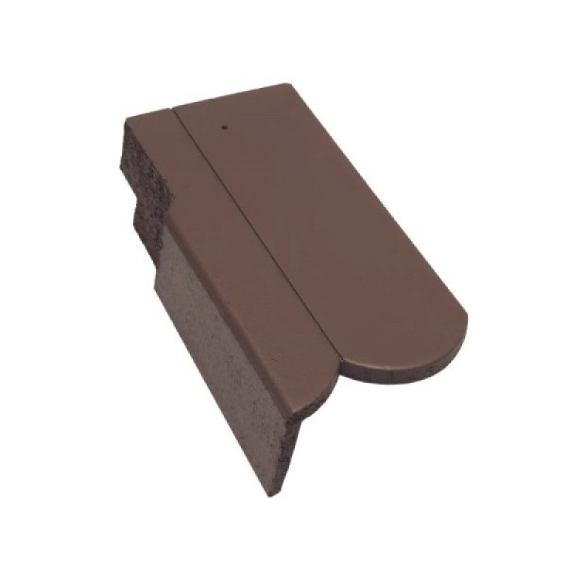 Terrán 3/4-es szegélycserép bal - Sötétbarna